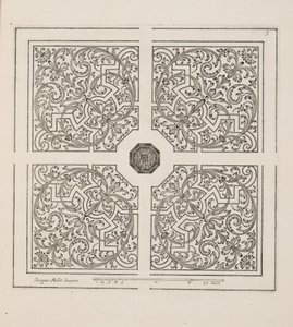 Entwurf für Parterre, aus Theatre des Plans et Jardinages, veröffentlicht 1652 von Jacques Mollet