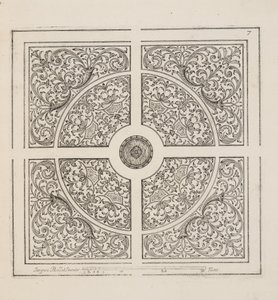 Entwurf für Parterre, aus Theatre des Plans et Jardinages, veröffentlicht 1652 (Gravur) von Jacques Mollet