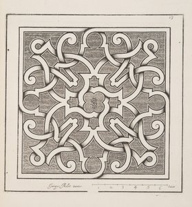 Entwurf für ein Parterre, aus Theatre des Plans et Jardinages, veröffentlicht 1652 von Jacques Mollet