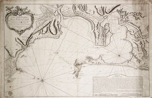 Hydrographische Karte der Bucht von Cádiz von Jacques Nicolas Bellin
