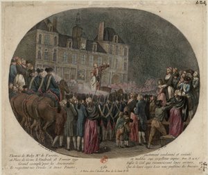 Die Hinrichtung von Thomas de Mahy, Marquis de Favras 1744-1790, 18. Februar 1790, 1790 von Jacques Philippe Caresme