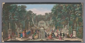 Ansicht des Bosquet de l’Arc de Triomphe im Garten von Versailles