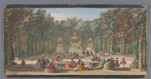 Ansicht des Bosquet des Bains d’Apollon im Garten von Versailles von Jacques Rigaud (possibly)