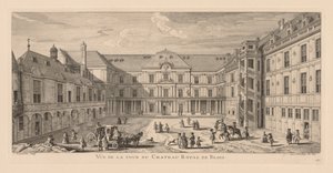 Ansicht des Hofes des Schlosses von Blois von Jacques Rigaud