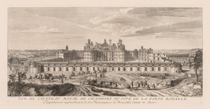Ansicht des königlichen Schlosses Chambord von der königlichen Pforte von Jacques Rigaud