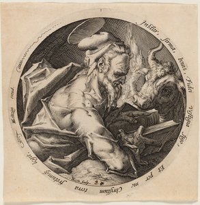 Heiliger Lukas, Platte drei aus Die vier Evangelisten von Jacques de Gheyn II