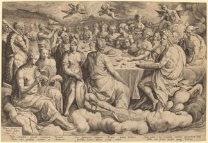 Bankett der Götter bei der Hochzeit von Peleus und Thetis von Jacques de Gheyn II, after Crispen van den Broecke