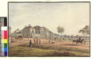 Das Auerspergsche Palais auf dem Josefstädter Glacis von Jakob Alt
