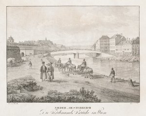 Niederösterreich, Die Ferdinandbrücke in Wien von Jakob Alt