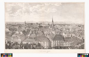 Panorama von Wien nach Süden, von der Peterskirche aus von Jakob Alt