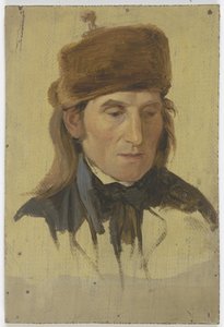 Bauer mit Pelzmütze von Jakob Becker