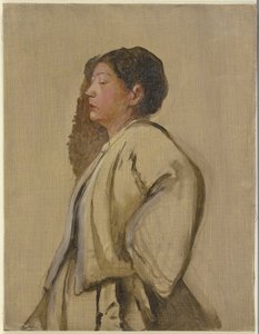 Porträtstudie einer jungen Frau von Jakob Becker