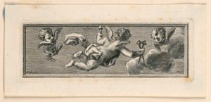 Vignette mit Engeln und Leidenswerkzeugen von Jakob Frey