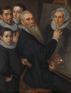 Selbstporträt des Malers mit seiner Familie, 1594