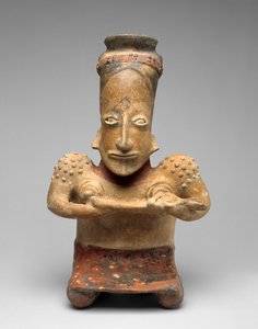 Kniende Frau, die ein Baby stillt, Proto-Klassik, 100 v. Chr.-300 n. Chr. von Jalisco