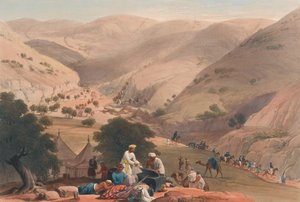 Der dritte Abstieg des Koojah-Passes, ca. 1839 von James (after) Atkinson