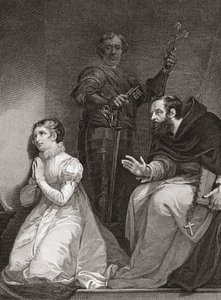 John Feckenham besucht Lady Jane Grey im Tower of London von James (after) Northcote