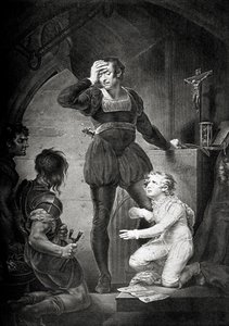 König Johann. Akt IV, Szene I: Hubert mit Arthur im Gefängnis