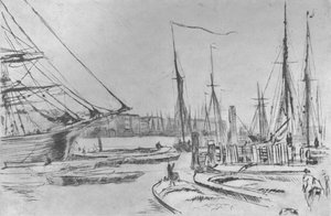 Eine Skizze von Billingsgate, 1878, 1904 von James Abbott McNeill Whistler