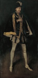Arrangement in Schwarz, Nr. 3: Sir Henry Irving als Philipp II. von Spanien, 1876, überarbeitet 1885