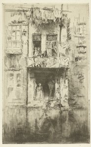 Balkon eines Hauses in Amsterdam