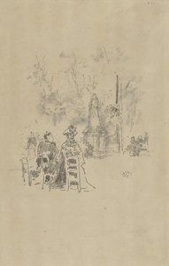 Gespräch unter der Statue, Jardin du Luxembourg