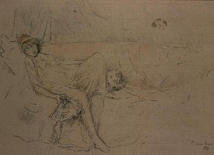 Liegende drapierte Figur von James Abbott McNeill Whistler