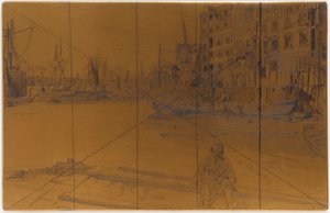 Radierplatte: Eagle Wharf Tyzac Whiteley und Co., 1859