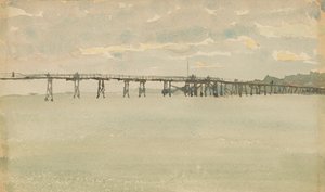 Grau und Silber - Pier, Southend, 1882-1883 von James Abbott McNeill Whistler