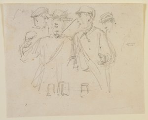 Gruppe von vier Männern, 1858 von James Abbott McNeill Whistler