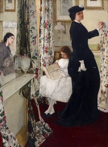 Harmonie in Grün und Rosa: Das Musikzimmer, 1860 von James Abbott McNeill Whistler