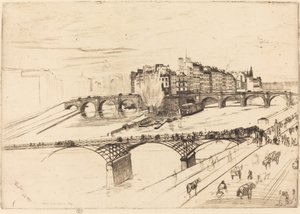 Île de la Cité, Paris, 1859 von James Abbott McNeill Whistler