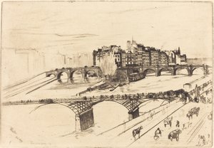 Île de la Cité, Paris, 1859 von James Abbott McNeill Whistler