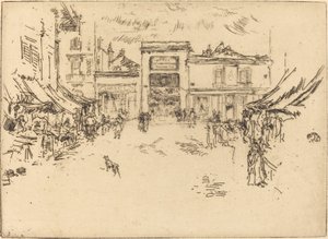 Kleiner Marktplatz, Tours, 1888 von James Abbott McNeill Whistler