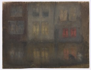Nocturne: Schwarz und Rot – Hinterkanal, Holland von James Abbott McNeill Whistler