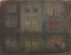 Nocturne: Schwarz und Rot, Rückkanal, Holland, 1882 von James Abbott McNeill Whistler