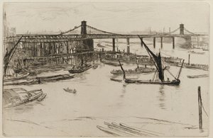Alte Hungerford-Brücke, 1861 von James Abbott McNeill Whistler