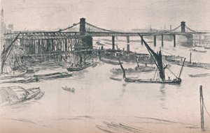 Alte Hungerford-Brücke, 1861, 1903 von James Abbott McNeill Whistler