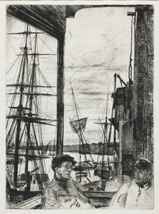 Rotherhithe aus "Sechzehn Radierungen von Szenen an der Themse und anderen Motiven" von James Abbott McNeill Whistler