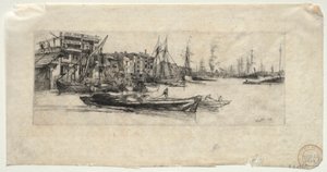 Thames Lagerhaus, 1859 von James Abbott McNeill Whistler