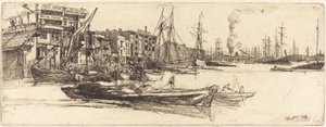 Thames Lagerhäuser, 1859 von James Abbott McNeill Whistler