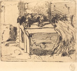 Der Hund auf der Hundehütte
