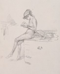 Das kleine nackte Modell liest, 1890 von James Abbott McNeill Whistler