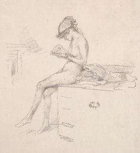 Das kleine nackte Modell beim Lesen, 1890
