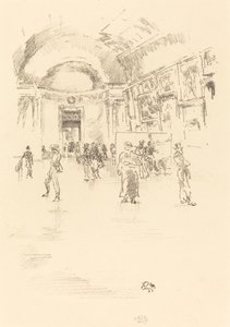 Die Lange Galerie, Louvre, 1894 von James Abbott McNeill Whistler