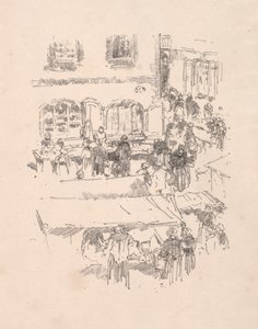 Der Marktplatz, Vitre, 1893 von James Abbott McNeill Whistler