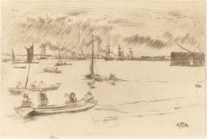 Die Themse Richtung Erith, ca. 1877 von James Abbott McNeill Whistler