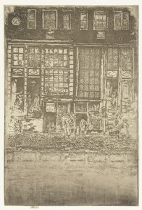 Zwei Grachtenhäuser in Amsterdam von James Abbott McNeill Whistler
