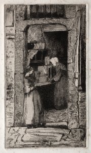 Zwölf Radierungen aus der Natur: Die Senfverkäuferin, 1858 von James Abbott McNeill Whistler