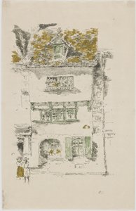 Gelbes Haus, Lannion, 1893 (Lithographie auf Papier) von James Abbott McNeill Whistler